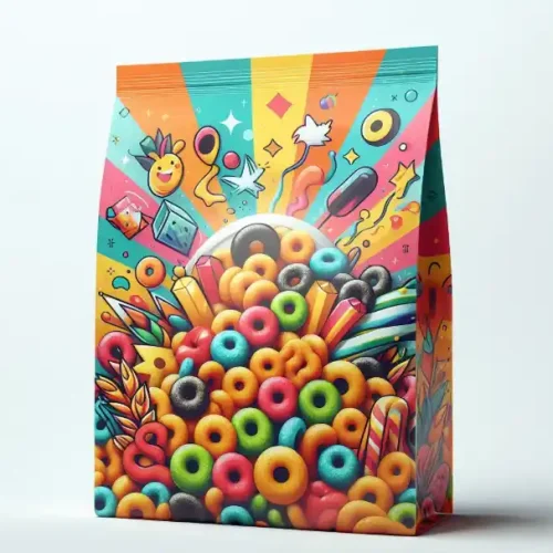 Bolsa tipo 4 sellados para cereales, con gran resistencia y capacidad para empaques de mayor tamaño y garantizar su vida útil