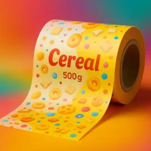 Bobina de empaque automático con diseño para empaques de cereales, adecuada para máquinas empaquetadoras de alta velocidad